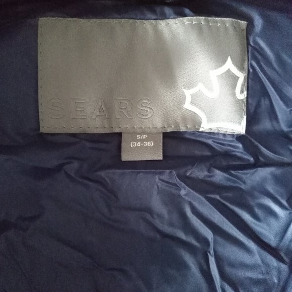 Sears Men's Ultra Light Down Jacket Blue Or Black Sz Small - Picture 6 of 10